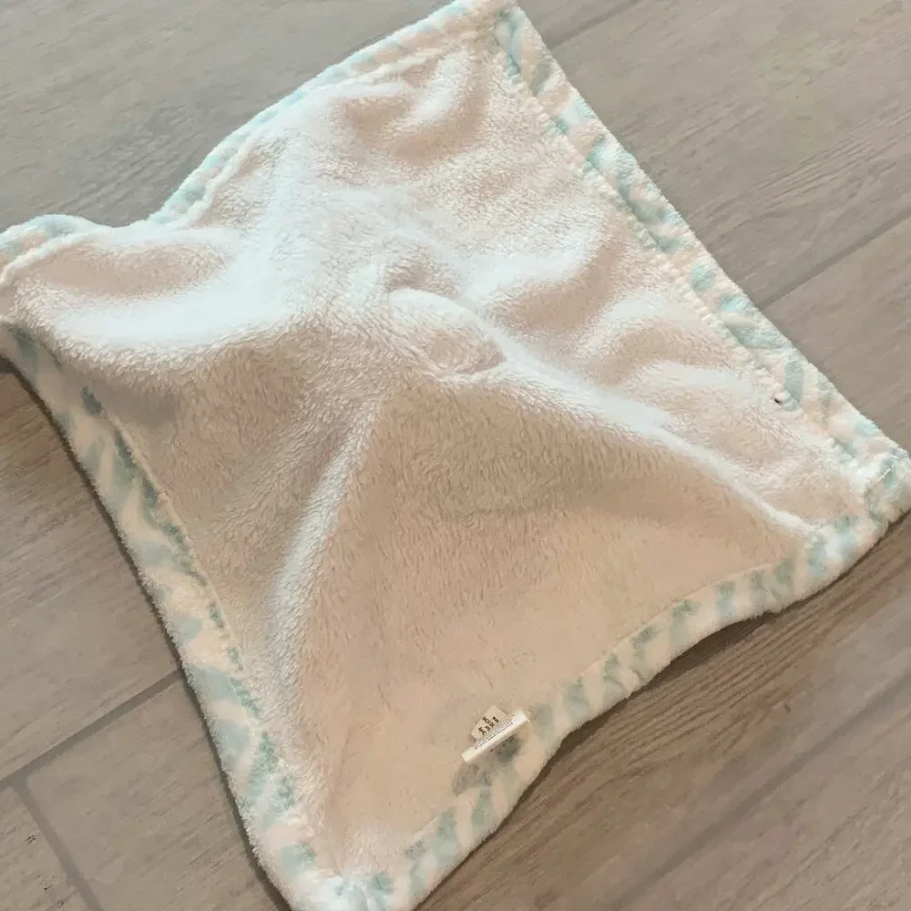 Lila Jack Elephant Lovey Baby Kids Security Blanket Gray Blue White Minky